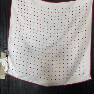 J.Crew White and Red Polka Dot pocket square